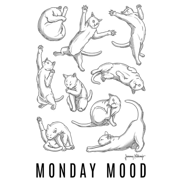 MONDAY MOOD CAT - BLANCO